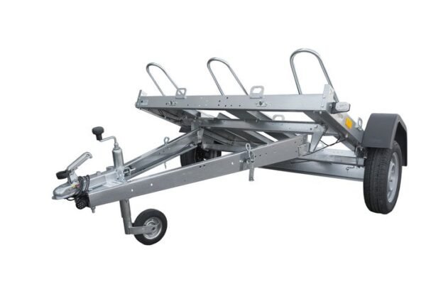 Remorque moto basculante UNITRAILER pour 3 motos avec ressorts